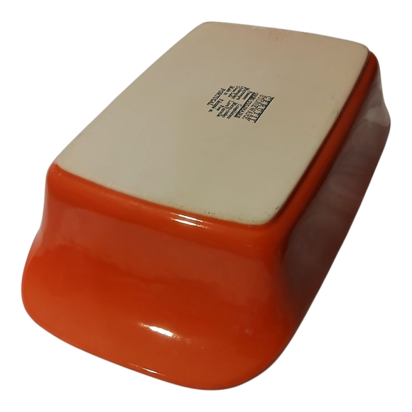 RARE Cerutil Vintage Handmade Red Floral Baking+Serving Dish - Picture 4 of 16